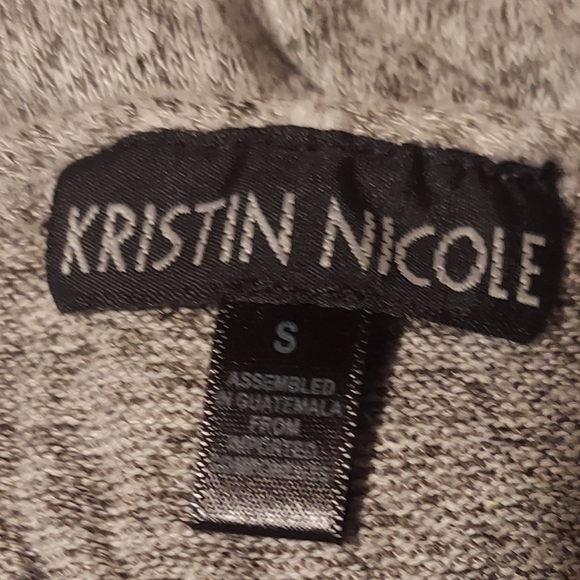 Kristin Nicole Knit Sweater Dress Long Sleeve Black Gray Size Small - Picture 3 of 3